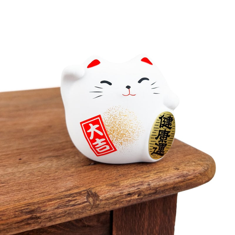 Maneki Neko Rond Blanc