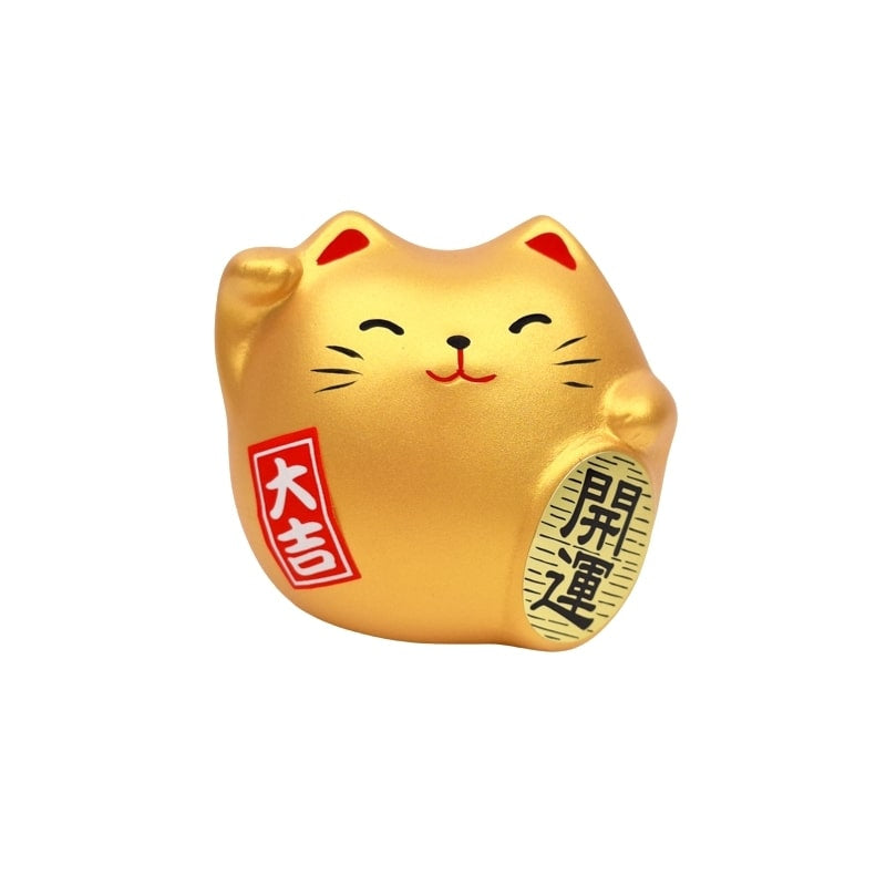 Maneki Neko Rond Doré