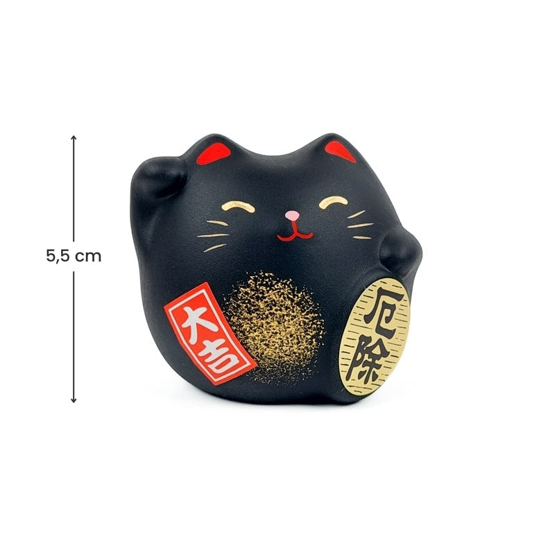 Maneki Neko Rond Noir