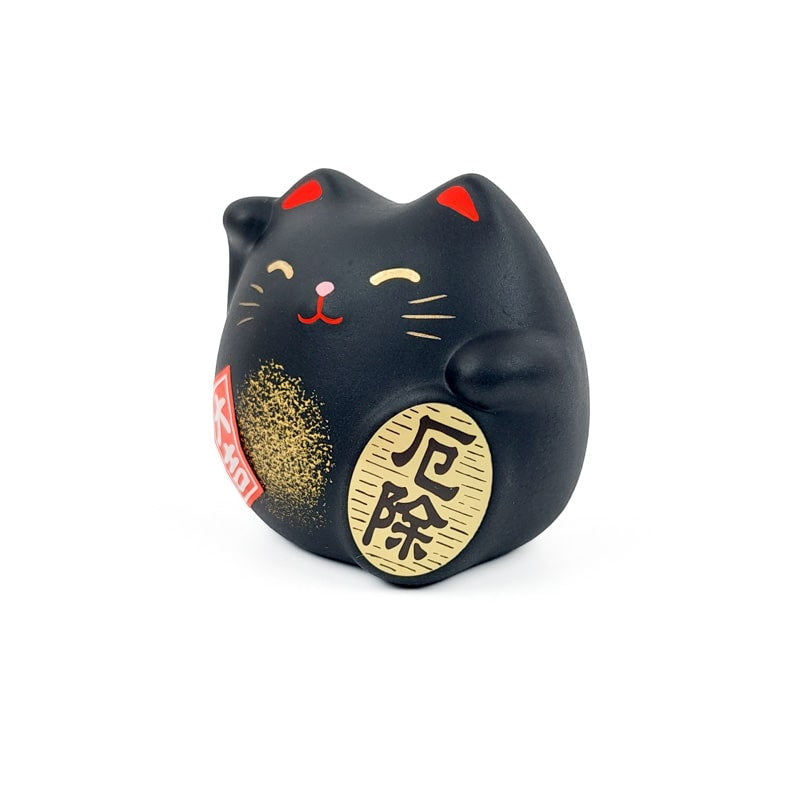 Maneki Neko Rond Noir