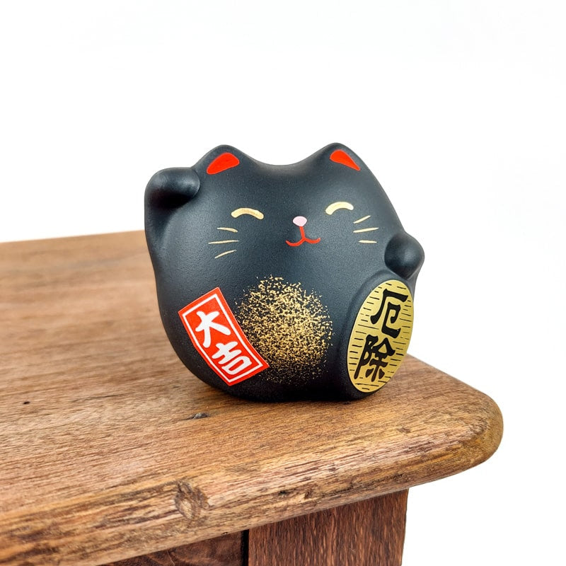 Maneki Neko Rond Noir