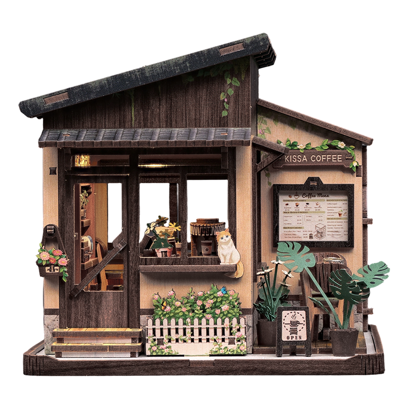 Maquette Japonaise Bois Kissa Coffee