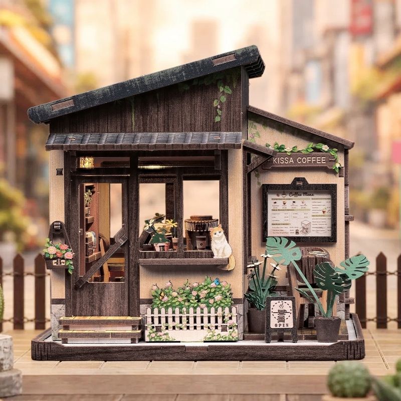 Maquette Japonaise Bois Kissa Coffee