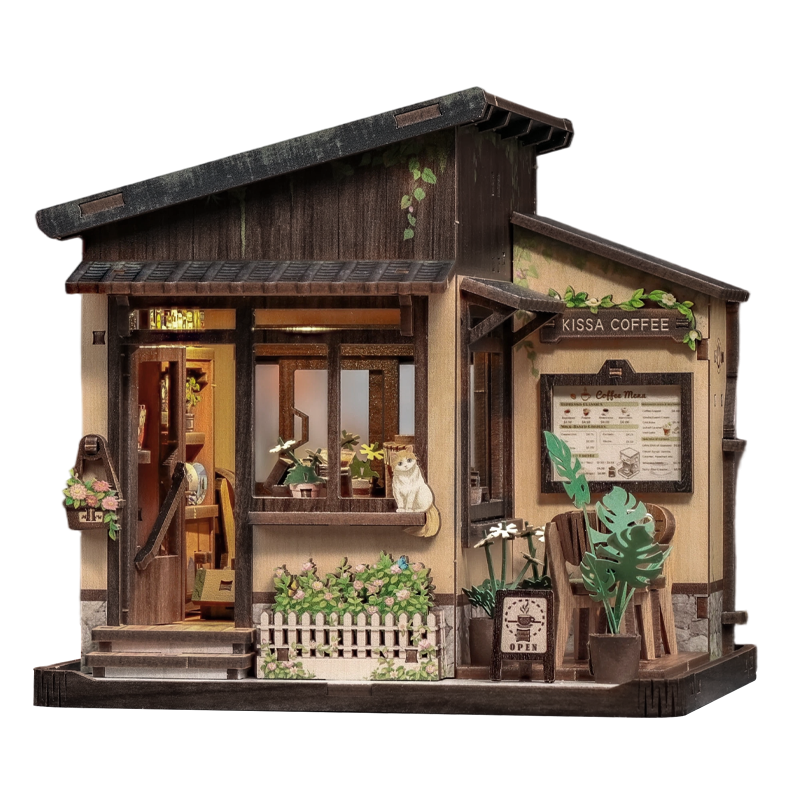 Maquette Japonaise Bois Kissa Coffee