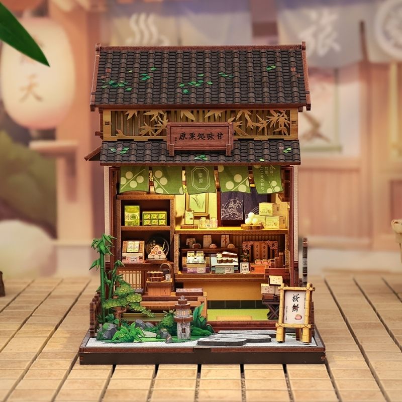 Maquette Japonaise Bois Salon de Thé Kanmi-Dokoro