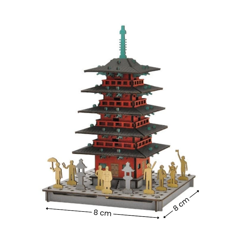 Maquette Miniature Japonaise - Pagode Rouge