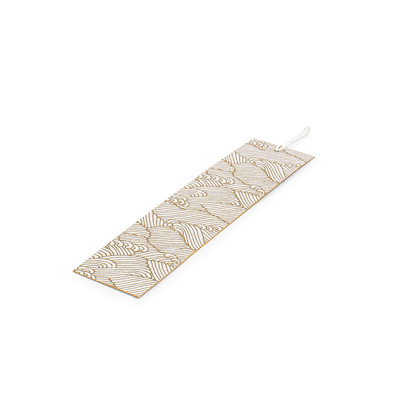 Marque-page Japonais Mino Washi Blanc Vagues