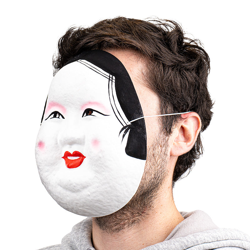 Masque Japonais Okame Papier Mâché