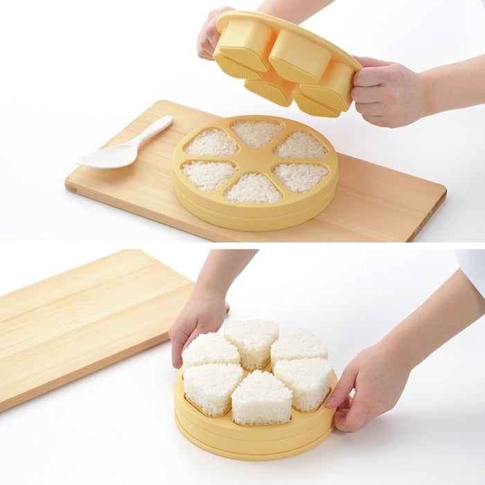 Moule A Onigiri Kit 3 Moules à Onigiri STOAT - Cylindrique, Conique, Rond, Pour Sushi, Arancini, Boulettes