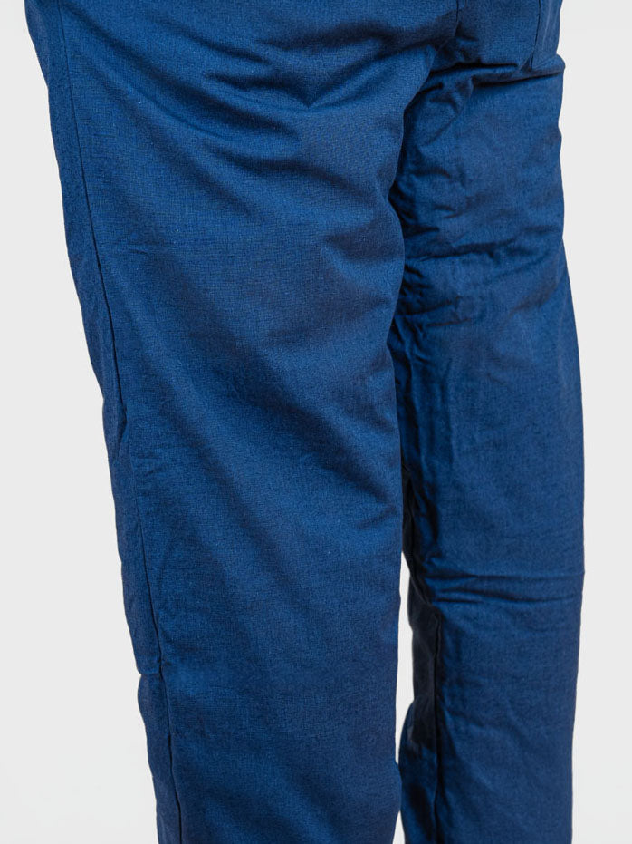 Pantalon Japonais Homme Matelassé Bleu