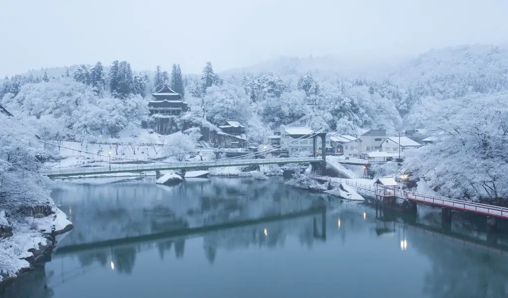 paysage hiver au japon