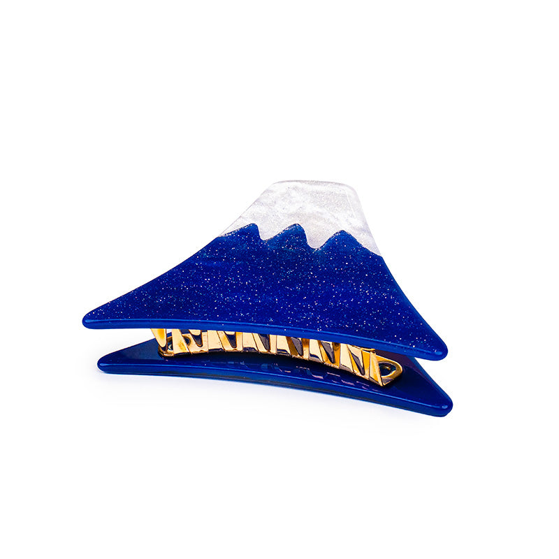 Pince à Cheveux Japonaise Mont Fuji Bleu