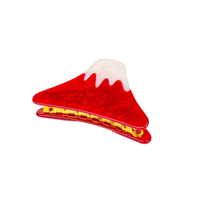 Pince à Cheveux Japonaise Mont Fuji Rouge