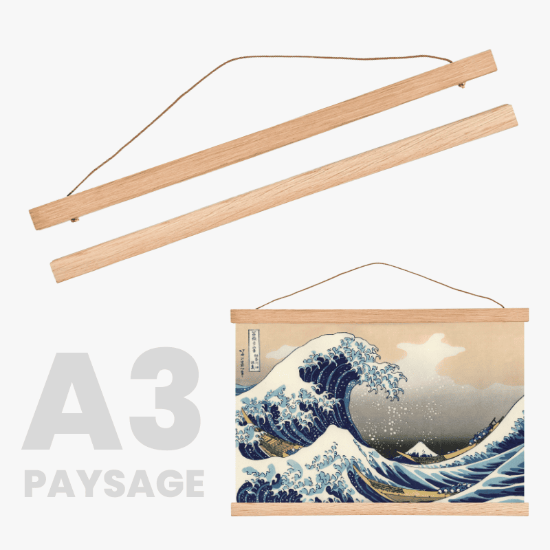 Porte Affiche Bois Magnétique A3 Paysage
