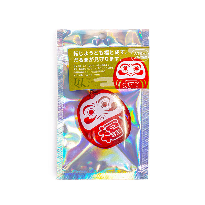 Porte-Clé Daruma Rouge Fluo