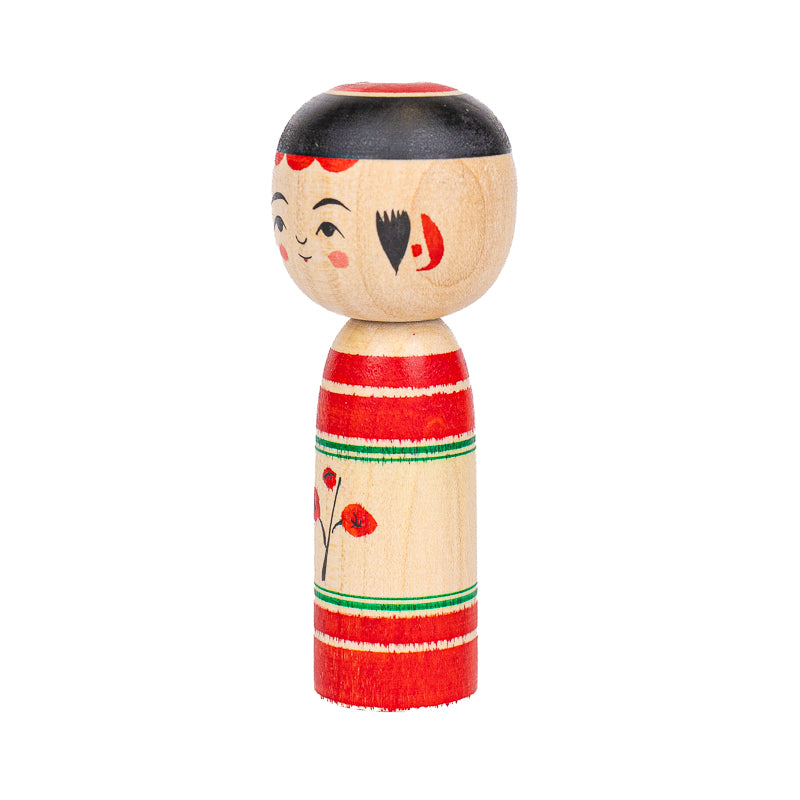 Poupée Japonaise Kokeshi Umeko Fleur de Prunier - 7,5 cm
