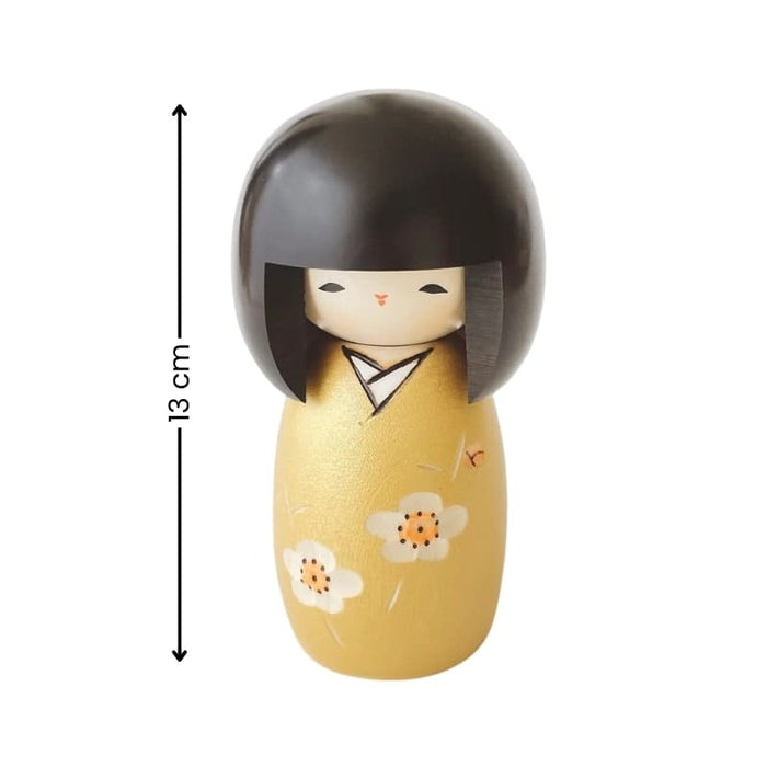 Kokeshi Omoi 'Think' – Poupée Japonaise Traditionnelle Fait Main Au Japon (16 Cm)
