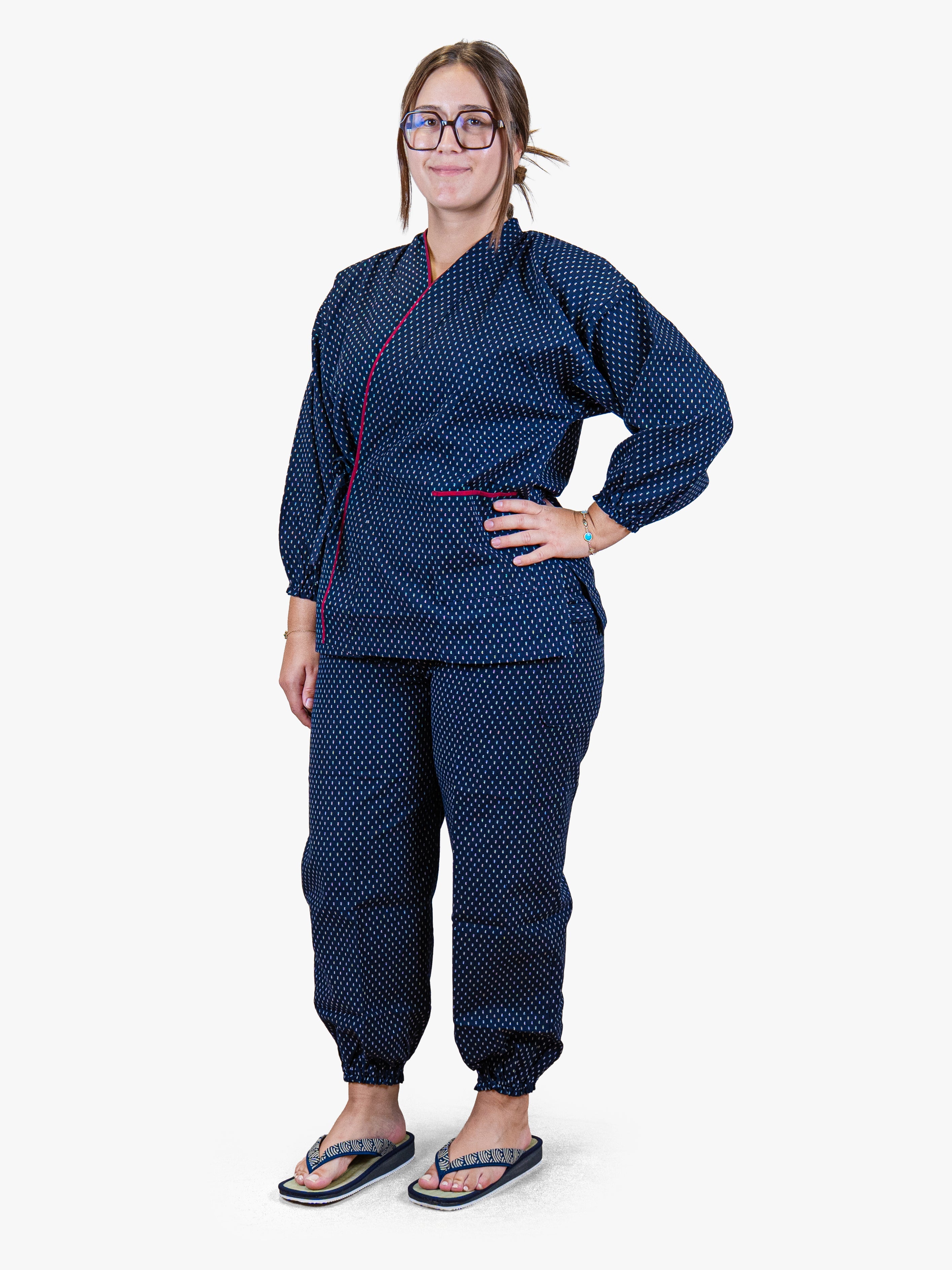 Pyjama Japonais Femme Samue Motif Arare