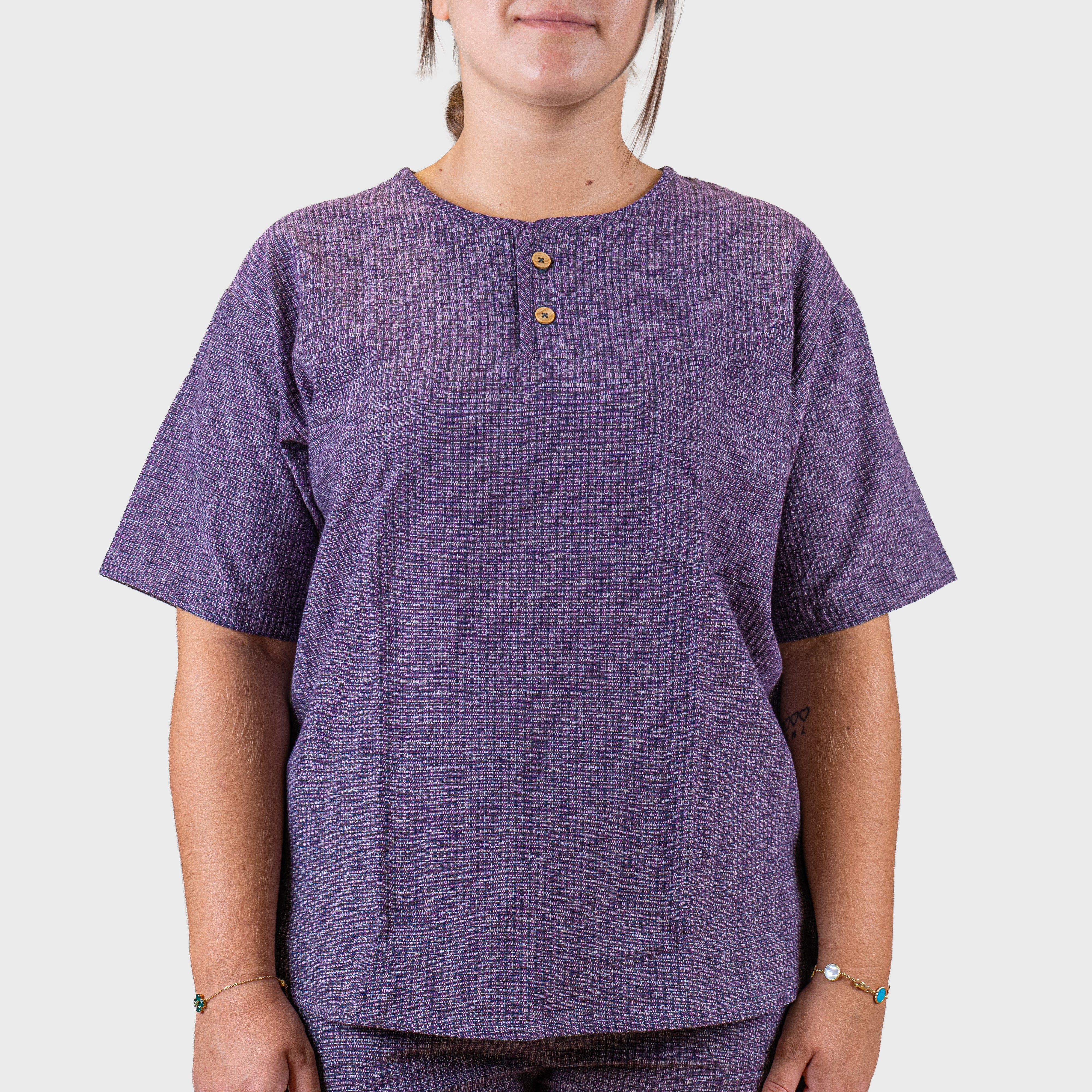Pyjama Japonais Femme Type Jinbei Violet