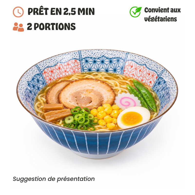 Ramen Instantané Japonais Kumamoto Saveur Ail Grillé & Tonkotsu