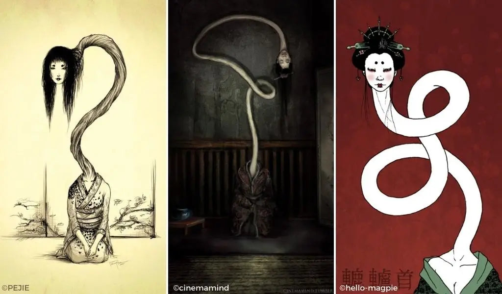 différentes représentations du rokurokubi