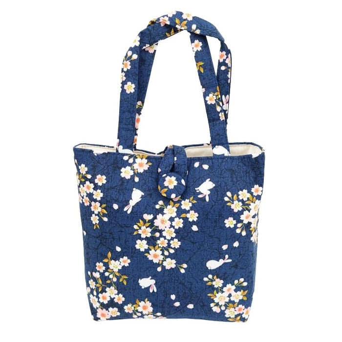 Sac Japonais Usagi Sakura Bleu