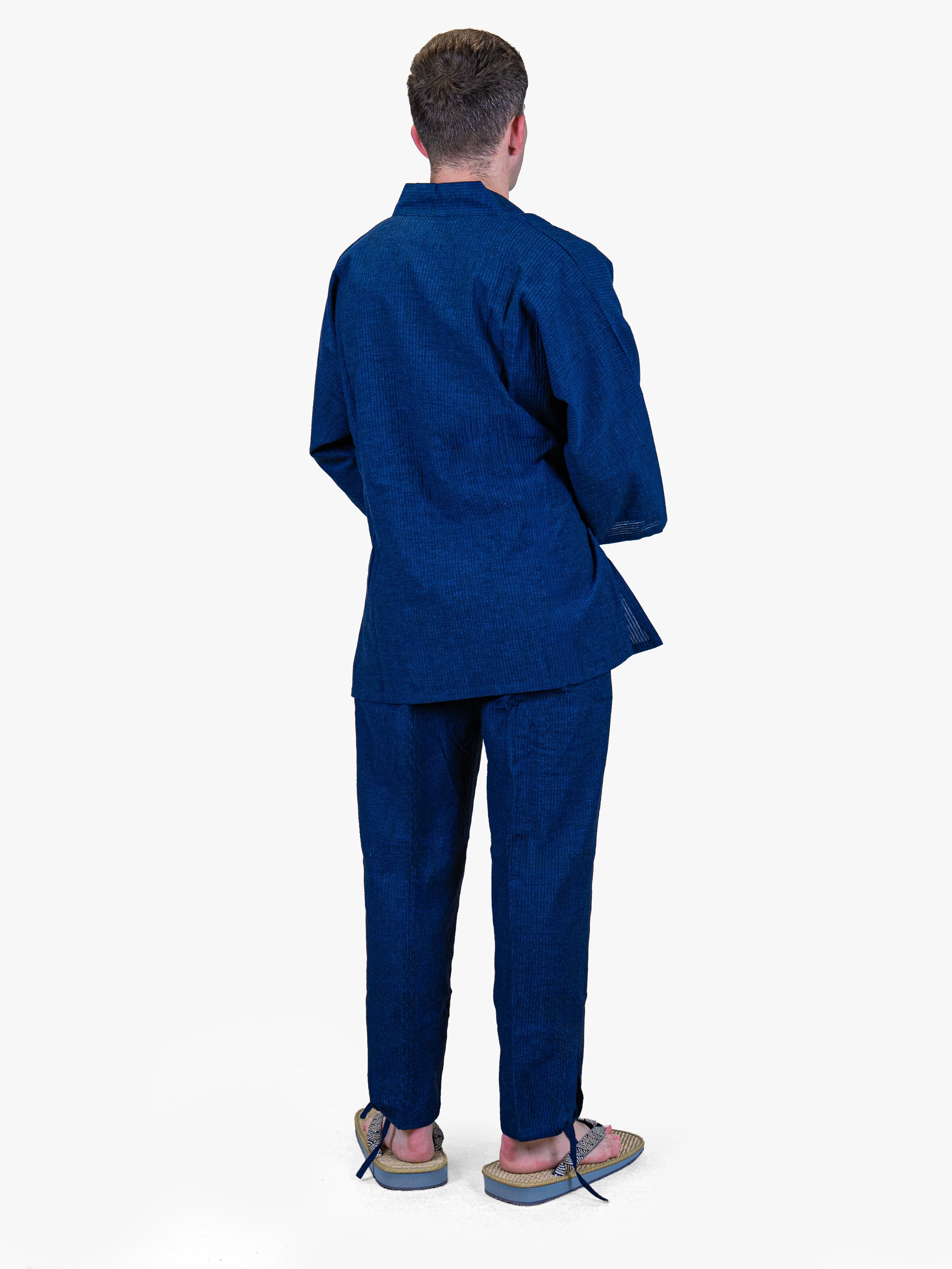 Samue Japonais Homme Bleu Marine Été