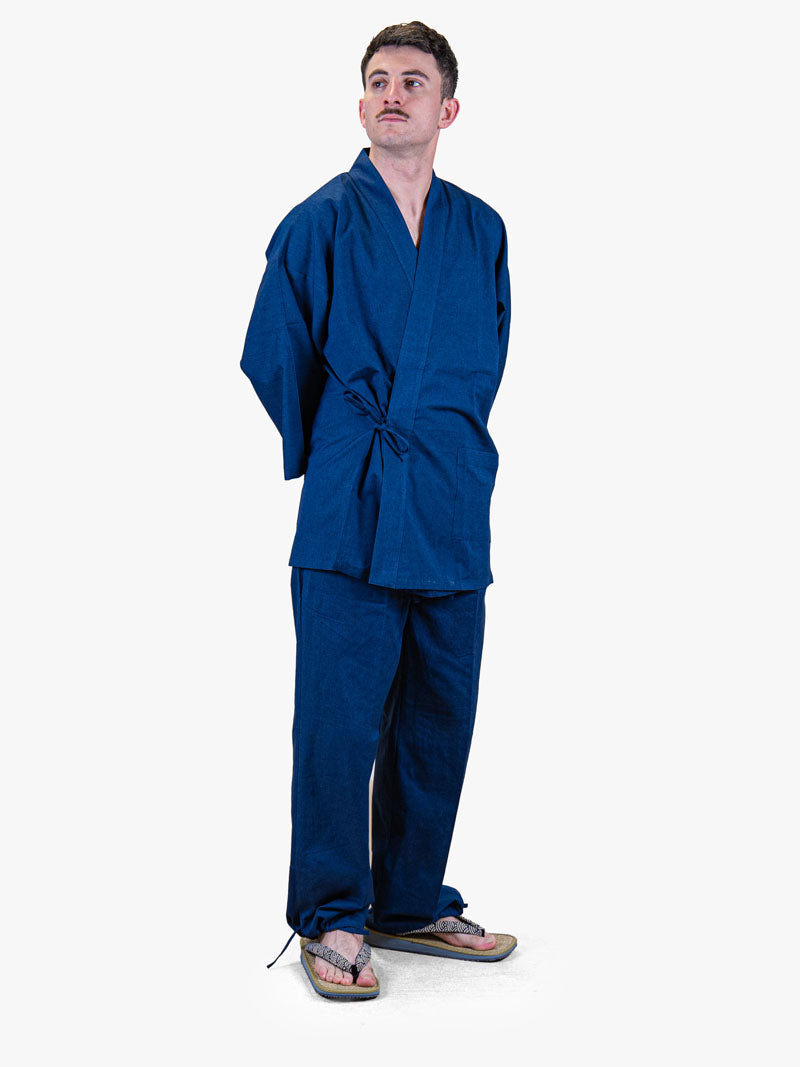 Samue Japonais Homme Bleu Marine Mi-Saison