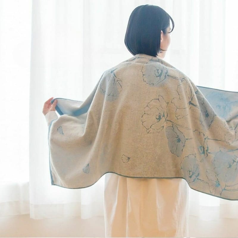 Serviette de Bain Japonaise Coquelicot