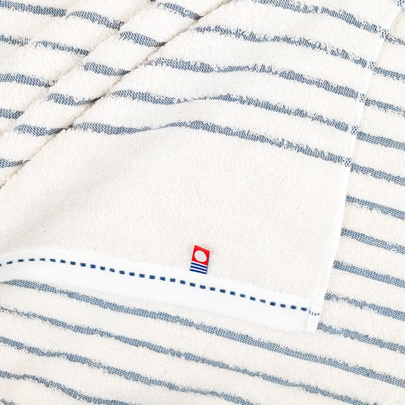 Serviette de Bain Japonaise Rayée Bleue