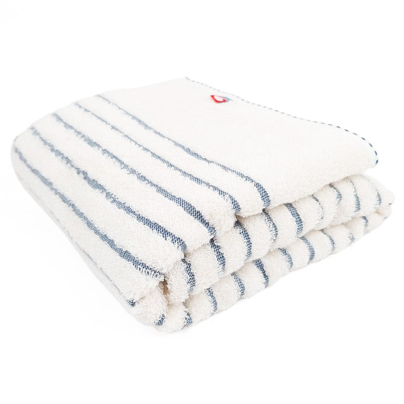 Serviette de Bain Japonaise Rayée Bleue