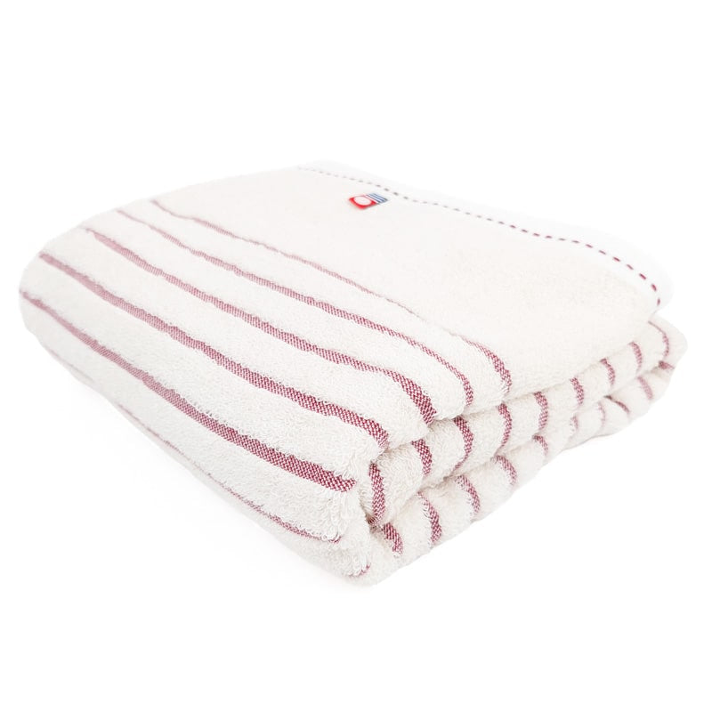 Serviette de Bain Japonaise Rayée Rouge