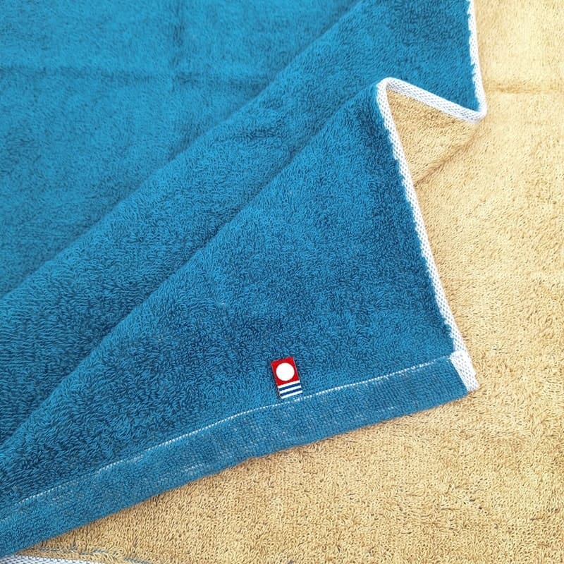 Serviette Visage Imabari Bicolore Bleu