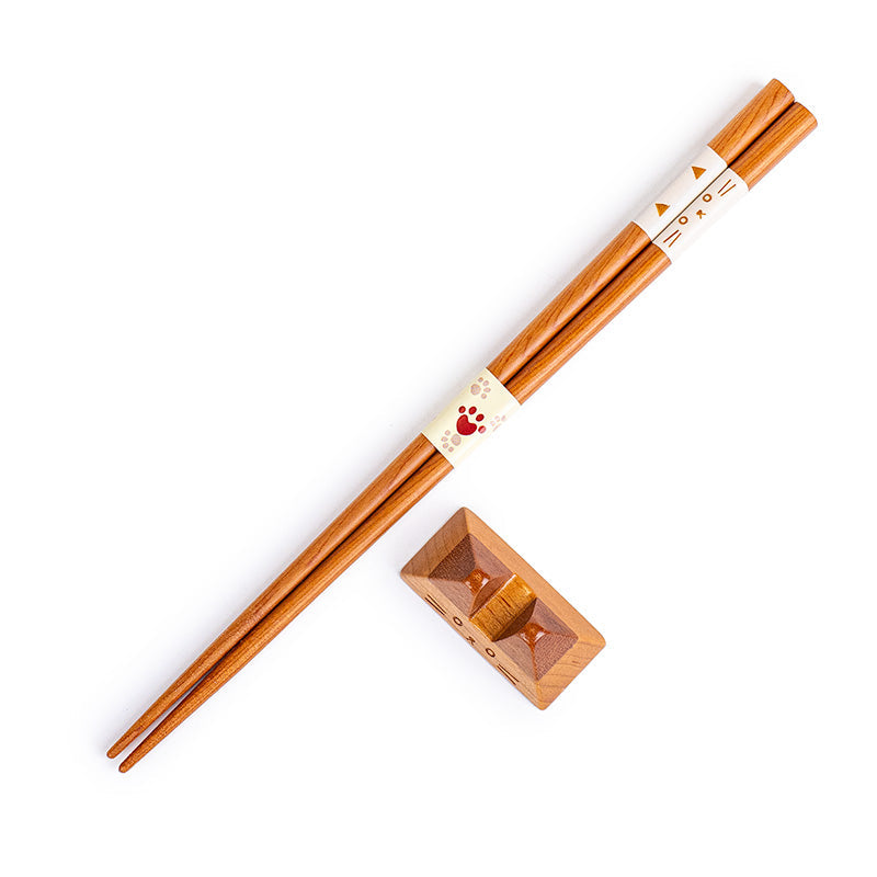Set Baguettes Japonaises & Repose-Baguettes Chat