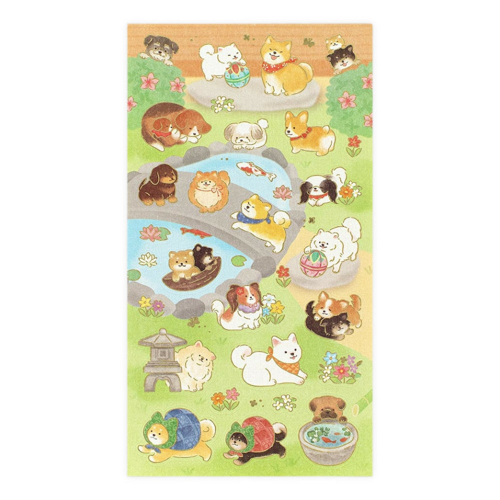 Stickers Chiens et Jardin Japonais
