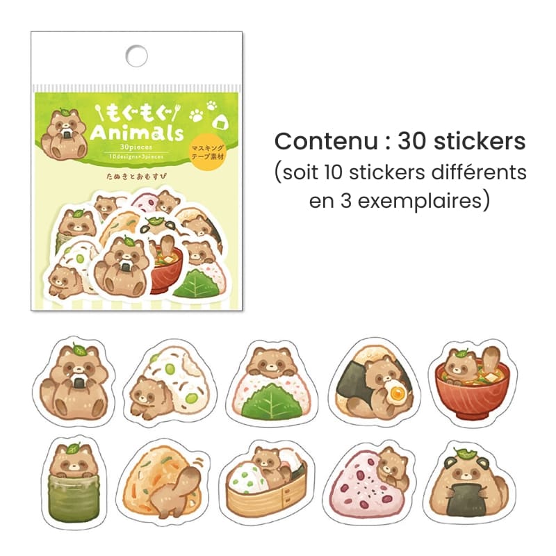 Stickers Flake Kawaii Tanuki
