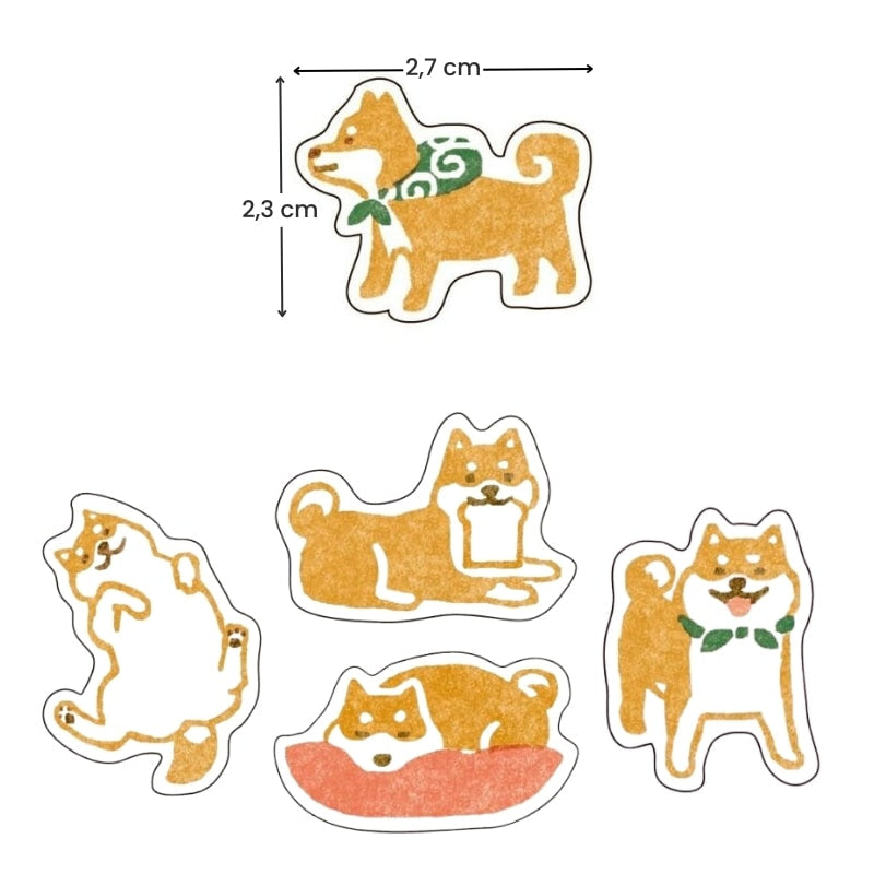 Stickers Japonais Chien Shiba