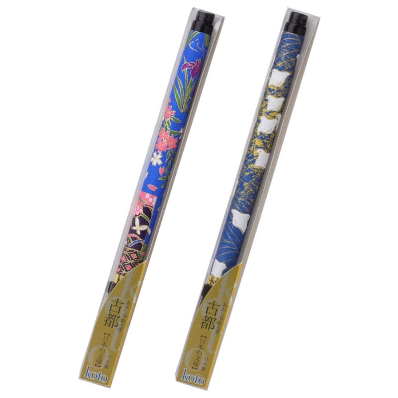 Stylo-Pinceau Koto Manche Papier Washi Bleu