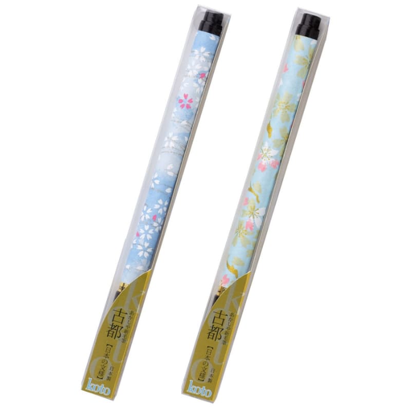 Stylo-Pinceau Koto Manche Papier Washi Bleu Clair