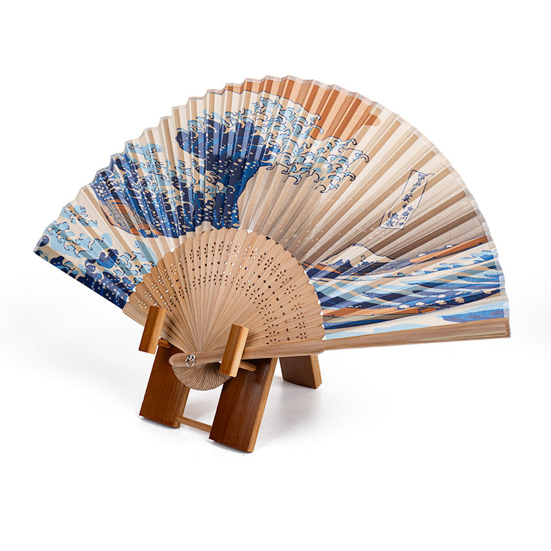 Support Éventail Japonais Pliant en Bambou