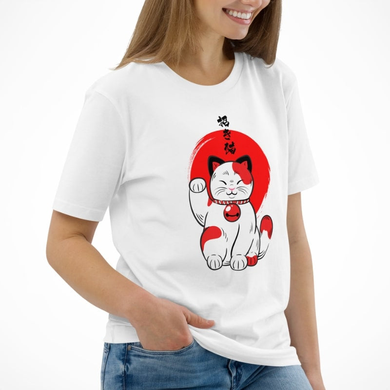 T-shirt Chat Japonais Porte-Bonheur