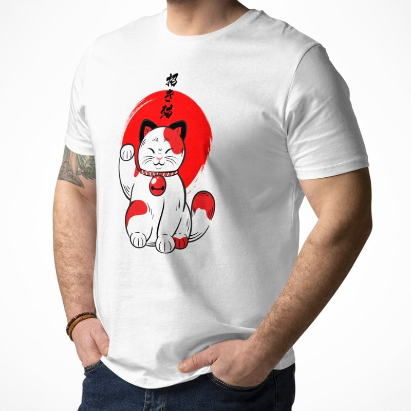 T-shirt Chat Japonais Porte-Bonheur