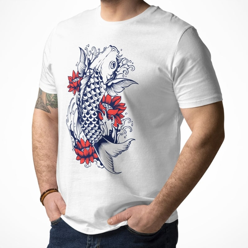 T-shirt Japonais Carpe Koï