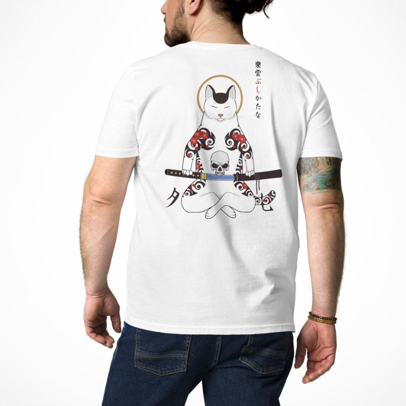 T-shirt Japonais Chat Samouraï