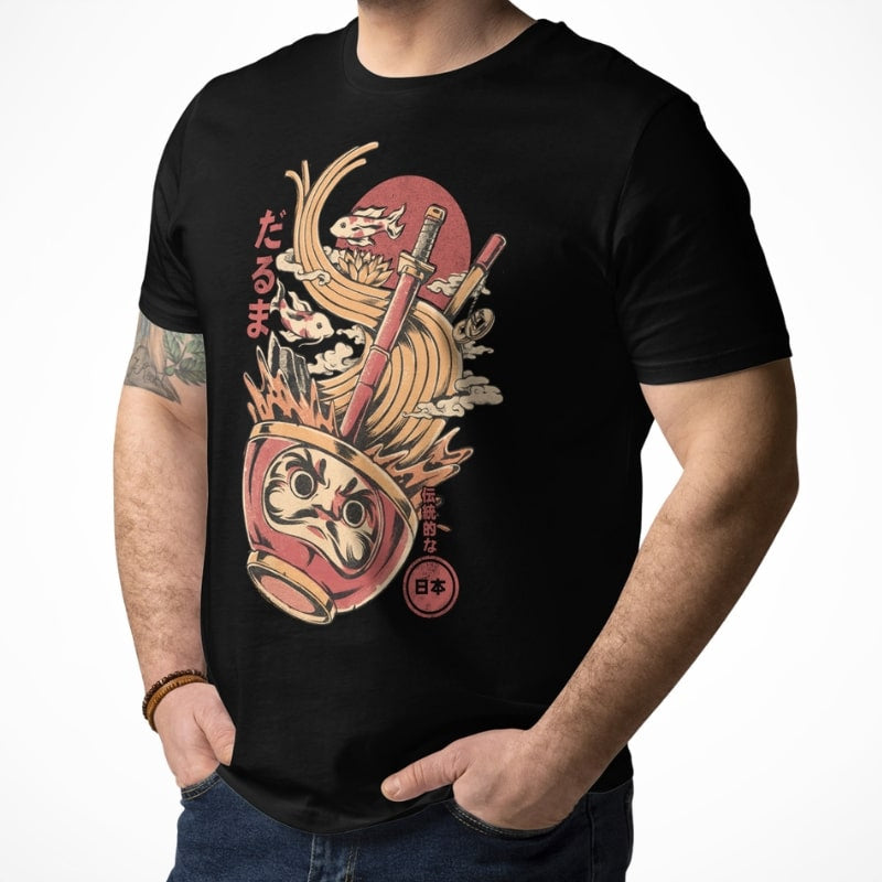 T-shirt Japonais Daruma Ramen