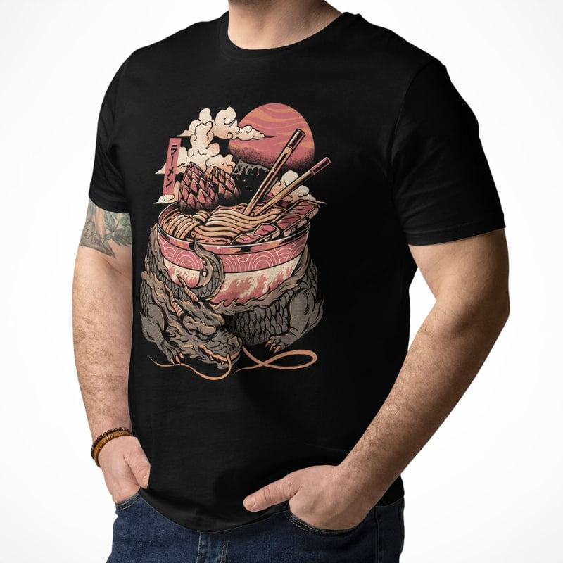 T-shirt Japonais Dragon Ramen