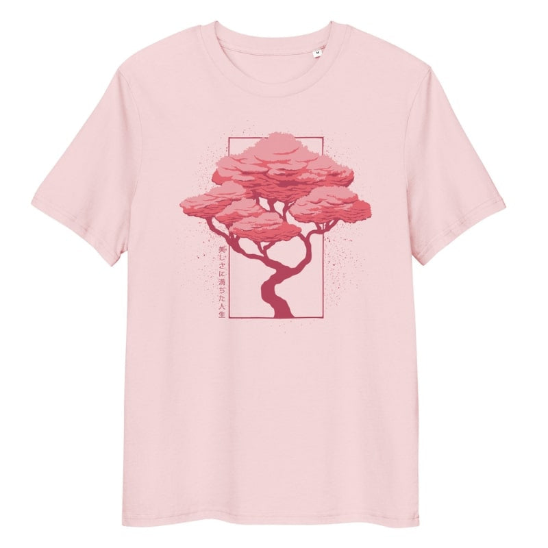 T-shirt Japonais Hanami - S / Rose