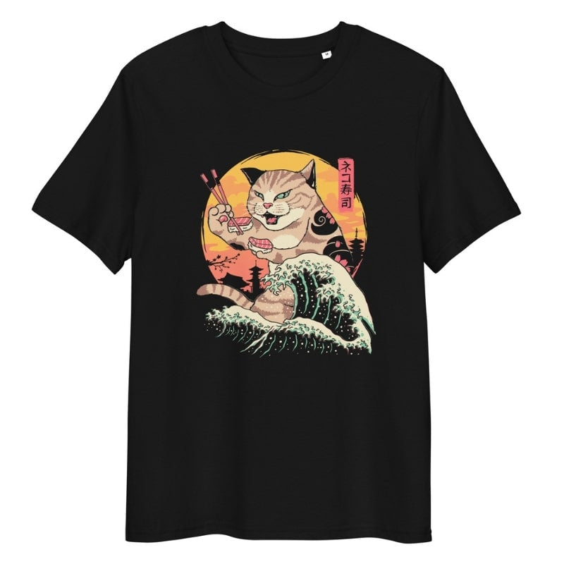 T-shirt Japonais Kaiju Neko Sushi - S