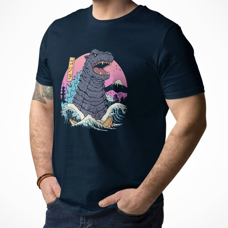 T-shirt Japonais Kaiju Rétro