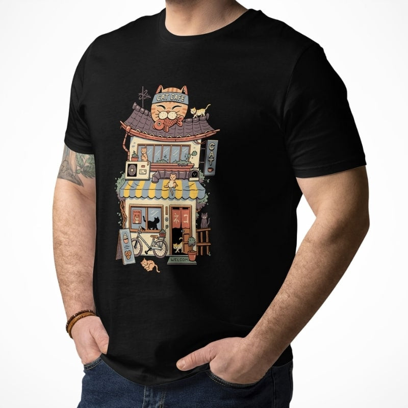 T-shirt Japonais Neko Café